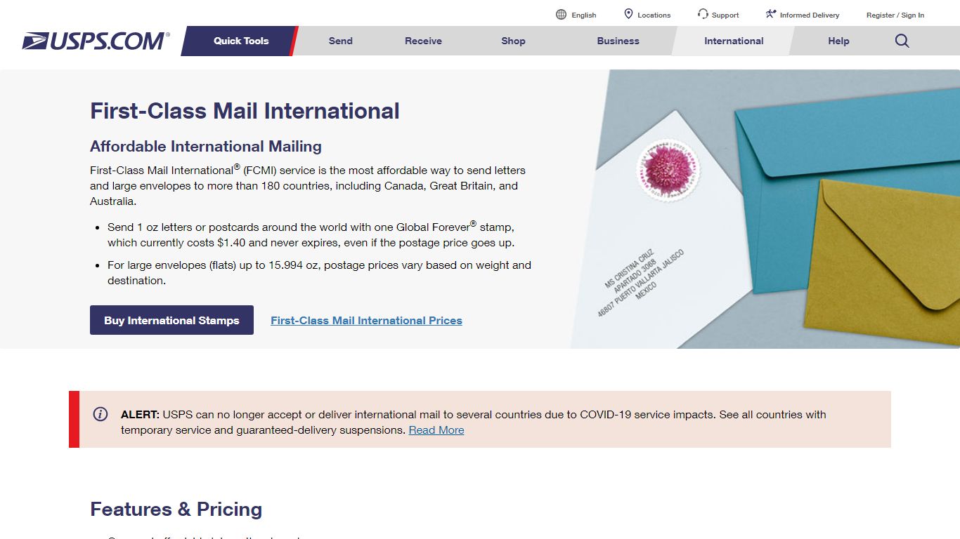 First-Class Mail International | USPS