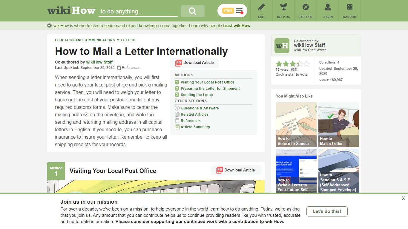 3 Ways to Mail a Letter Internationally - wikiHow